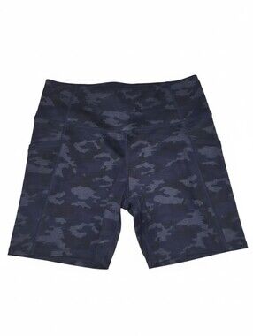 High-Rise Navy Camo Women’s Bike Shorts